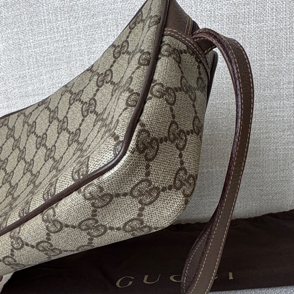Gucci Brown coated canvas vintage wristlet clutch - Picture 6 of 17
